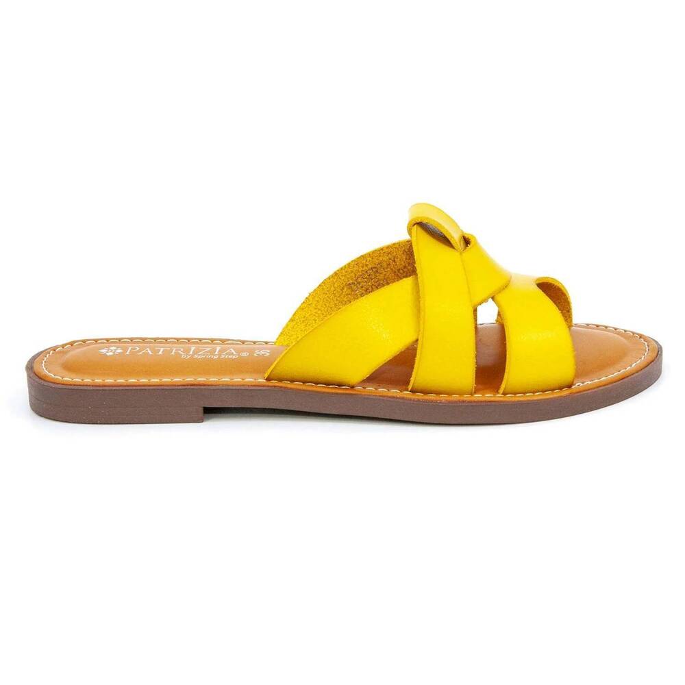 NEW PATRIZIA women's desert slide sandals in yellow